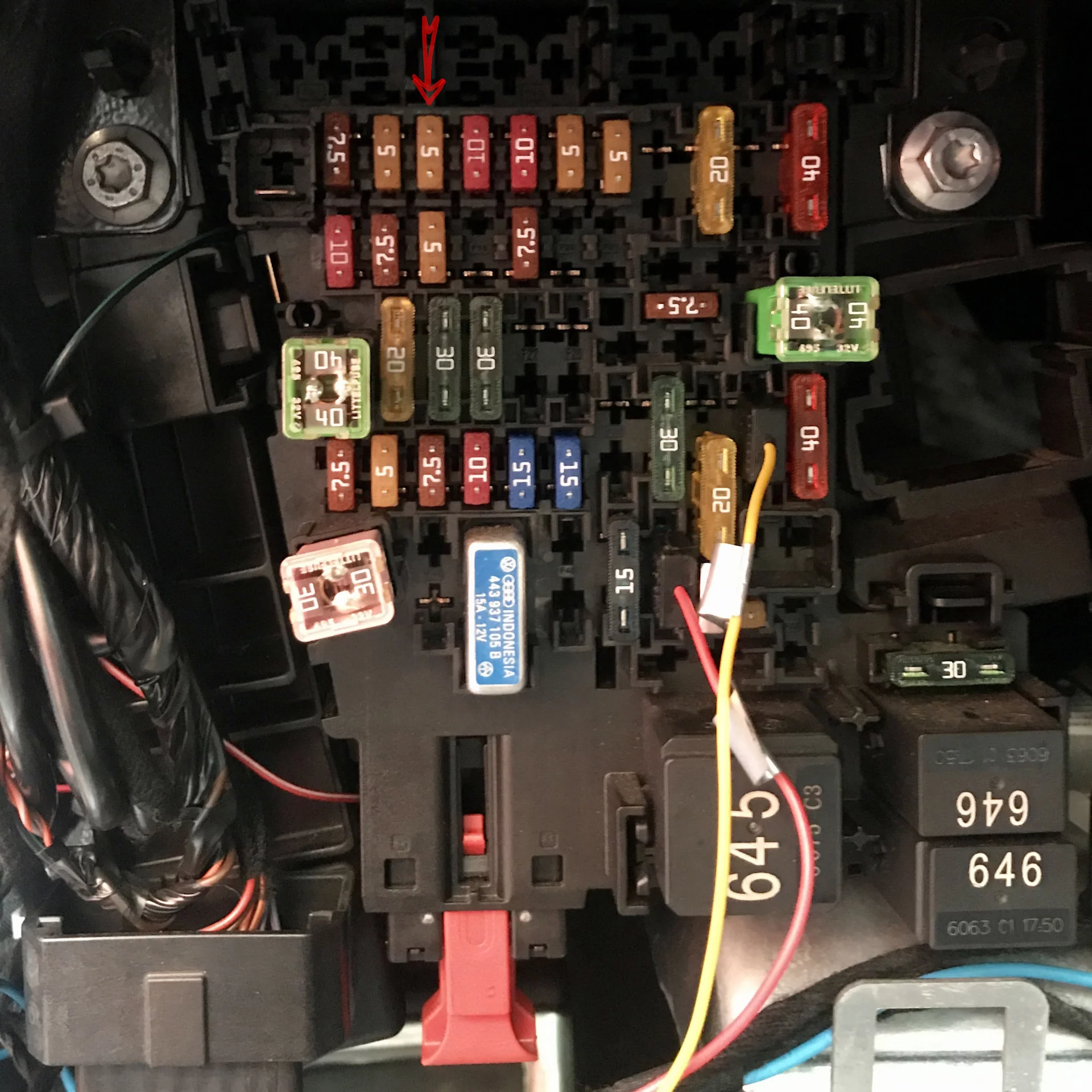 6 предохранитель в блоке С