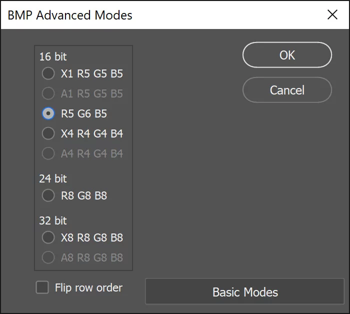 Диалог сохранения в Photoshop