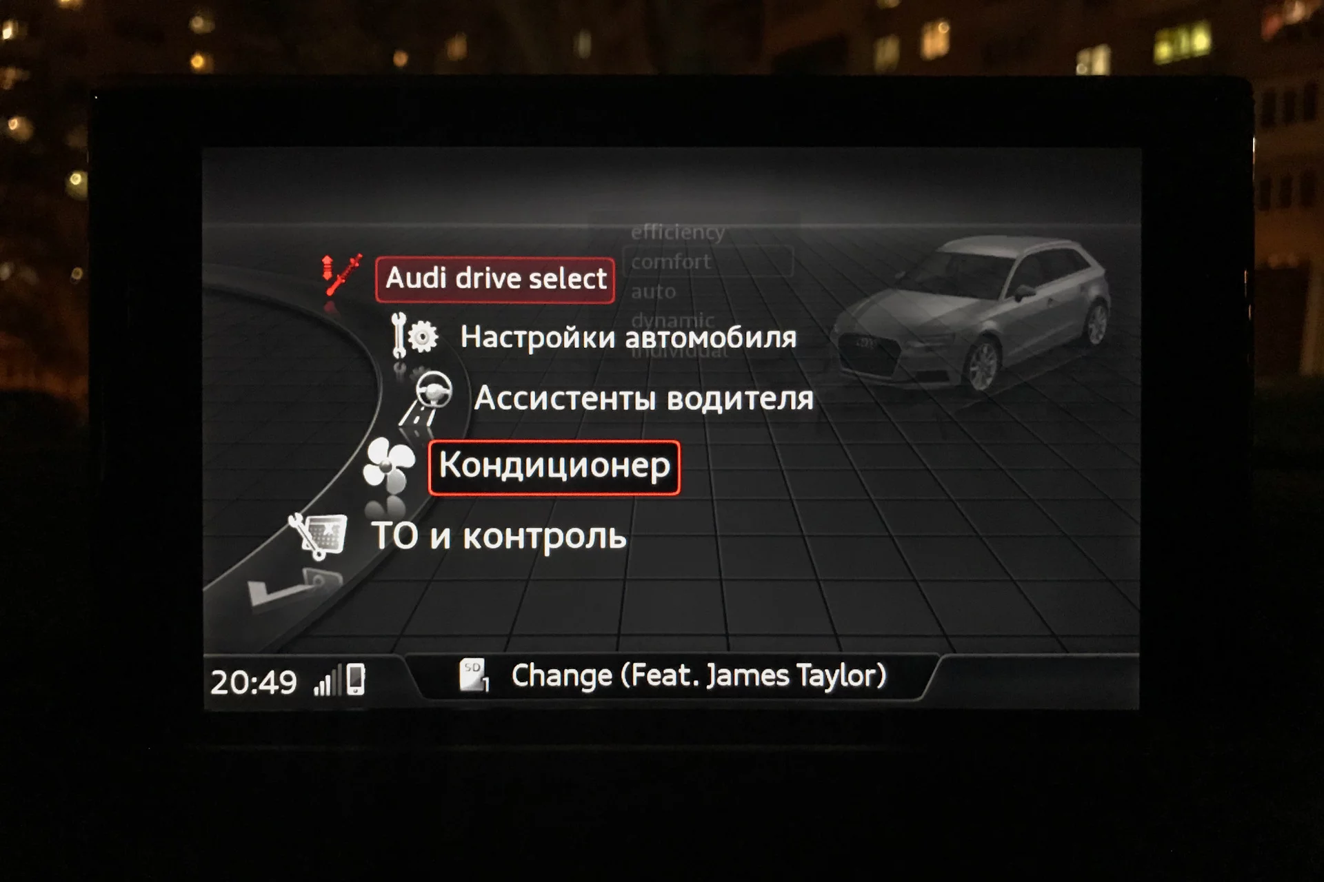 Сюда же попадают и настройки автономного отопителя Webasto