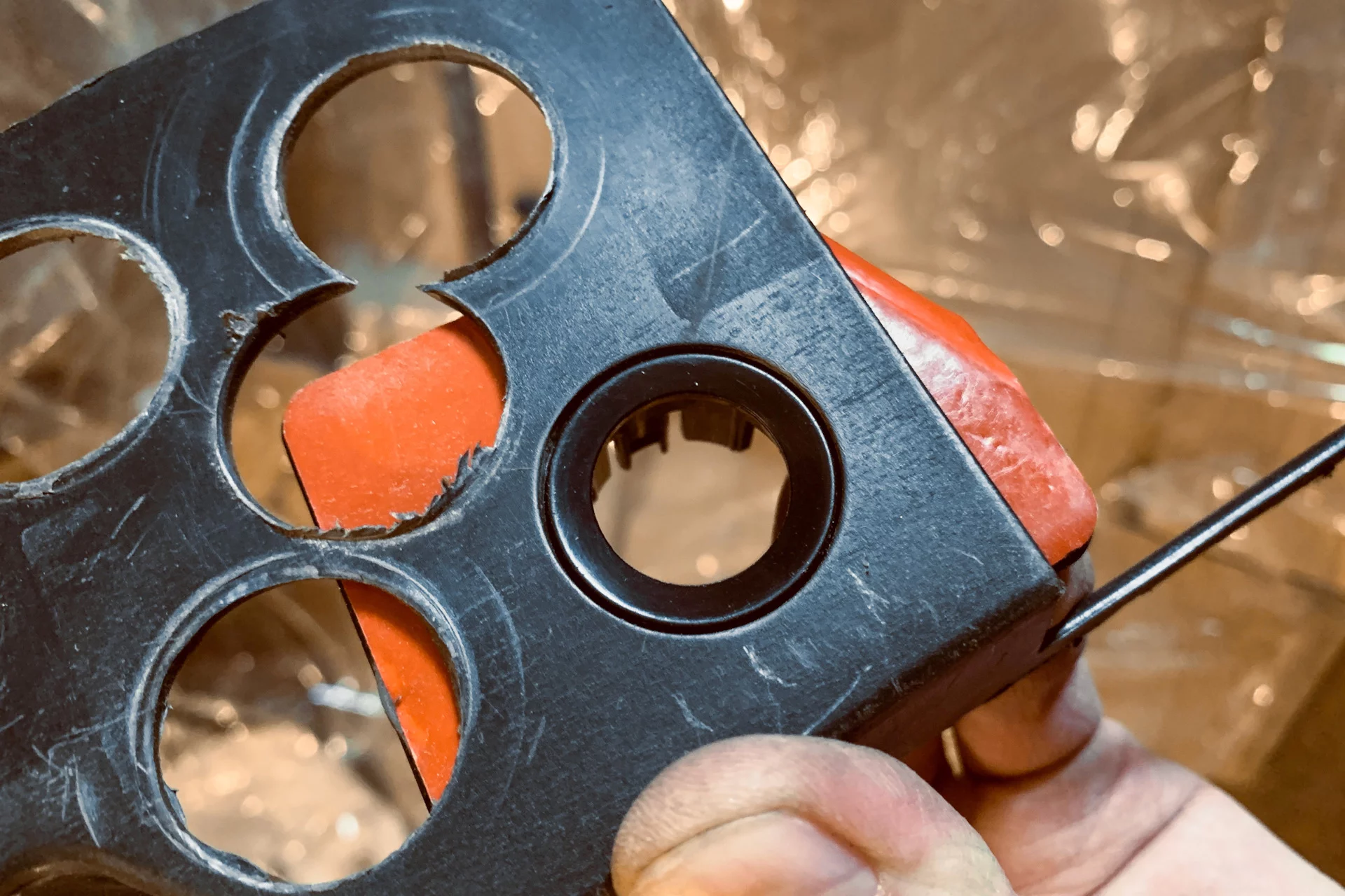 Tried it first on a random piece of plastic.