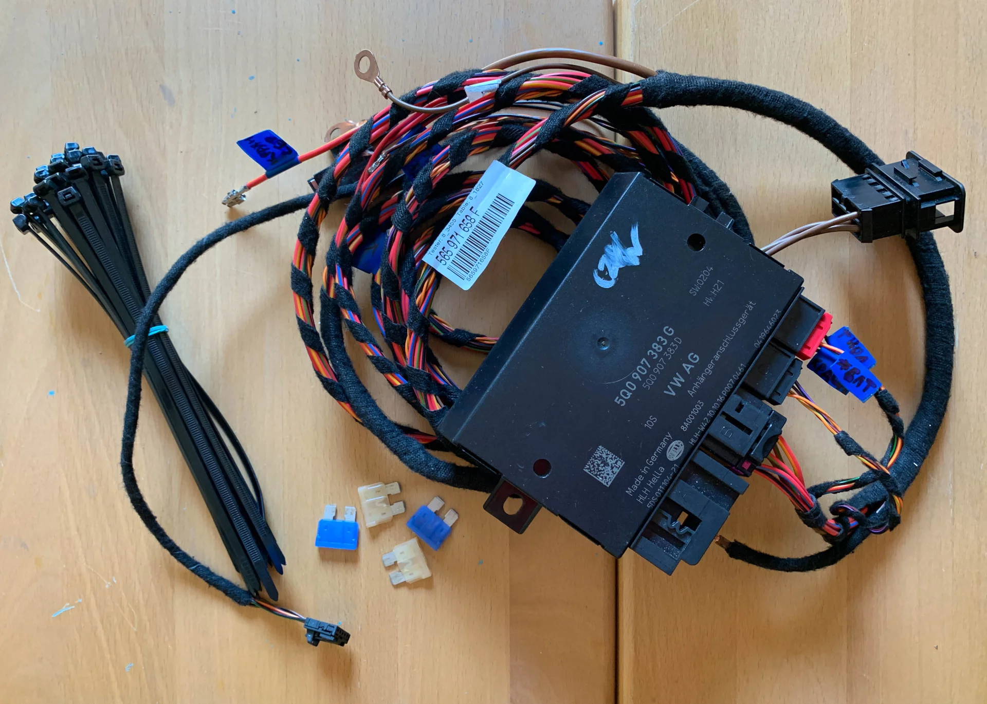 I've added tape labels for different colors